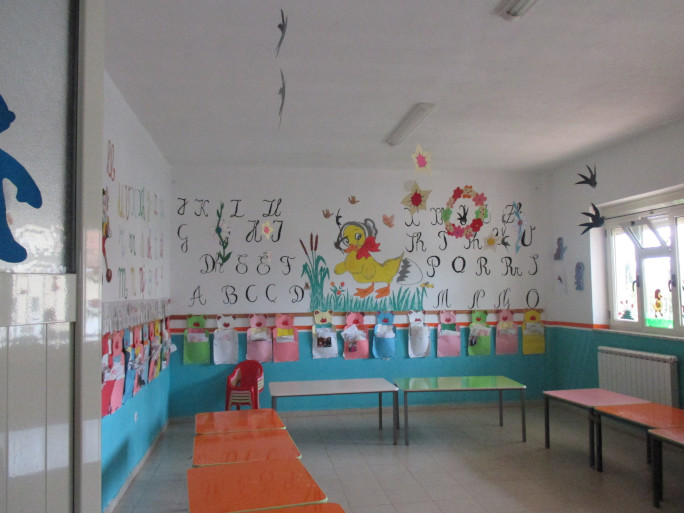 Foto interno della scuola materna a Boriç